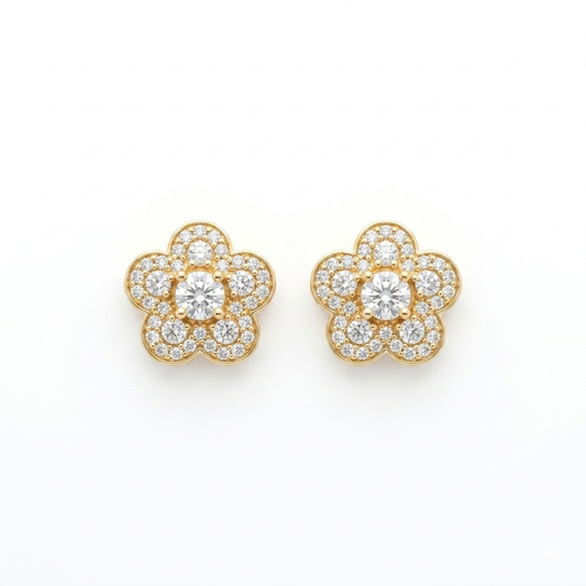 Aretes Flor zirconias