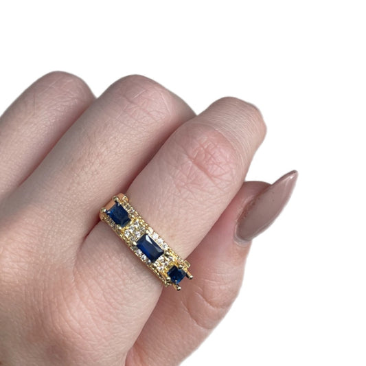 Anillo chunky azul