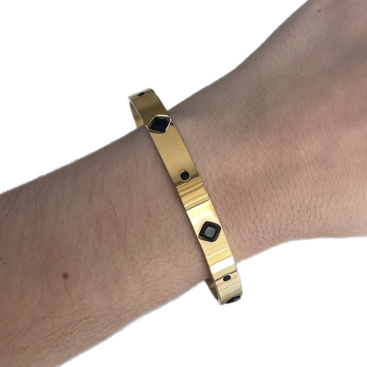 Brazalete zirconias negras