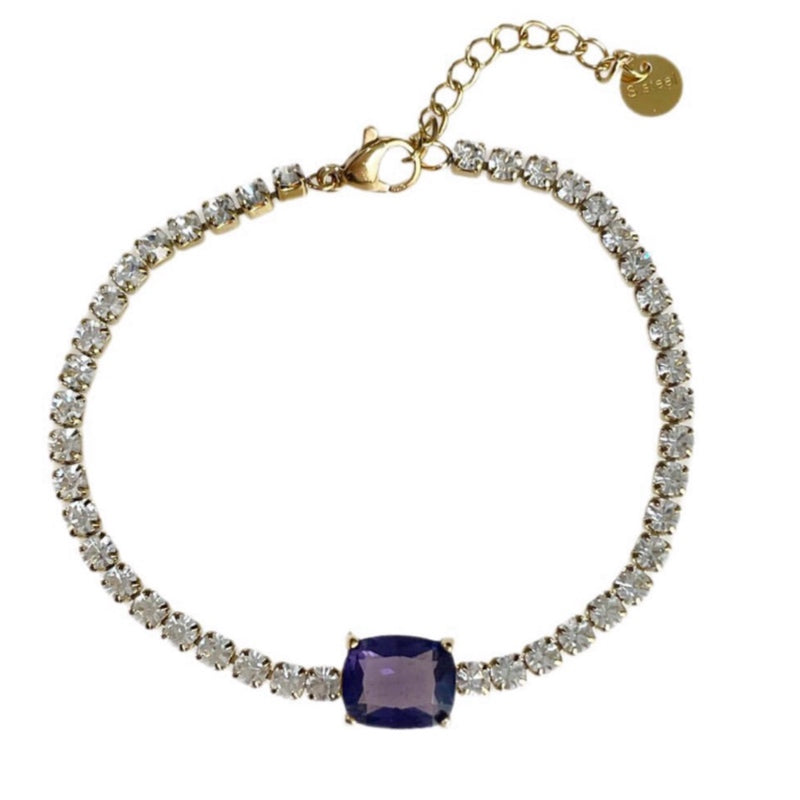 Pulsera zirconia morada