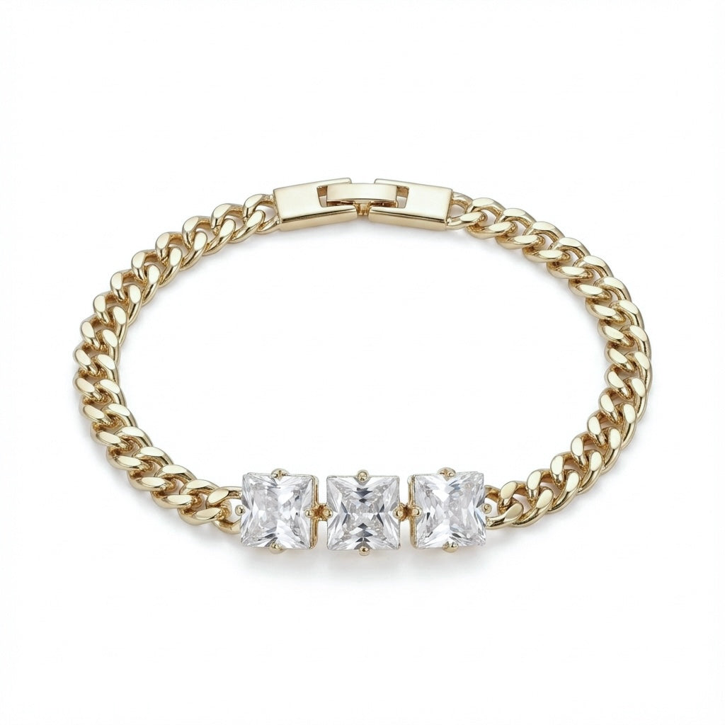 Pulsera triple zirconia