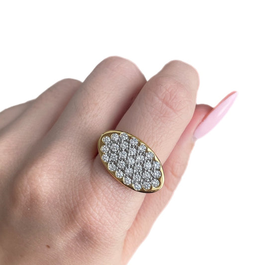 Anillo sello bicolor