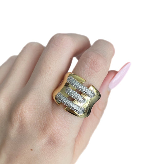 Anillo bicolor cuerdas