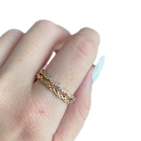 Anillo brillo doble