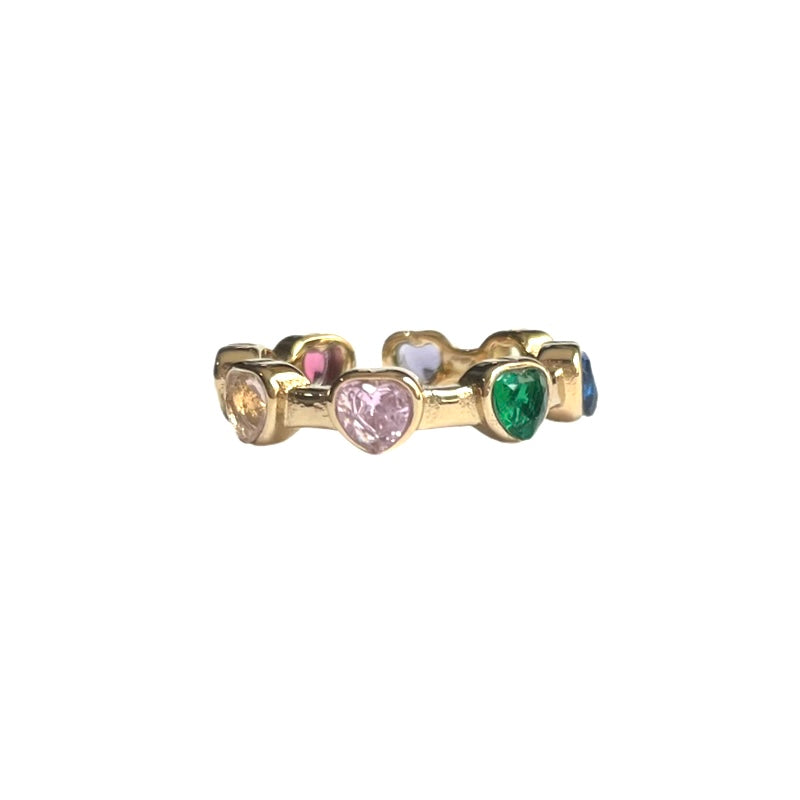 Anillo corazones colores