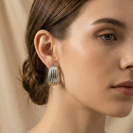 Aretes Emy plateados