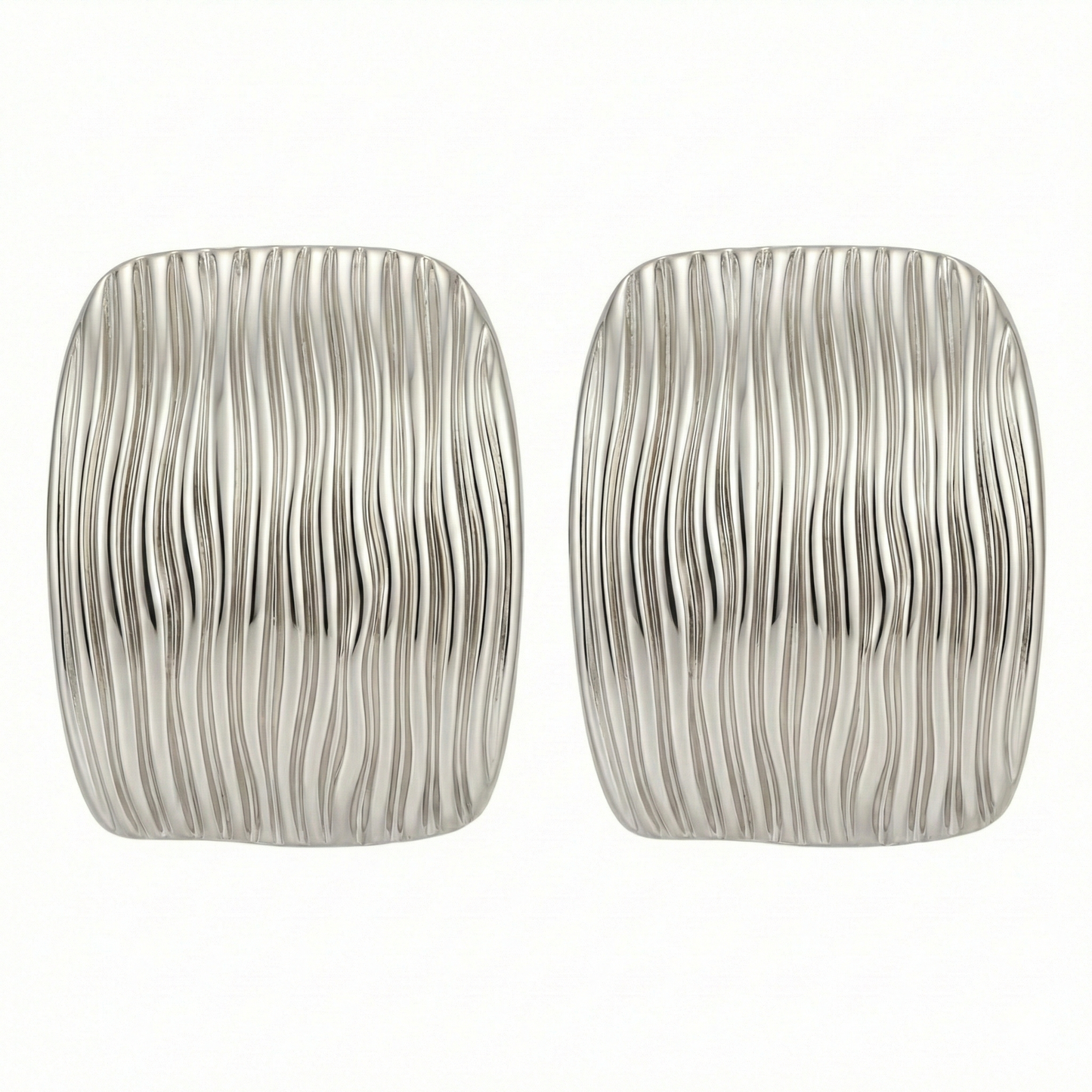 Aretes líneas plateados